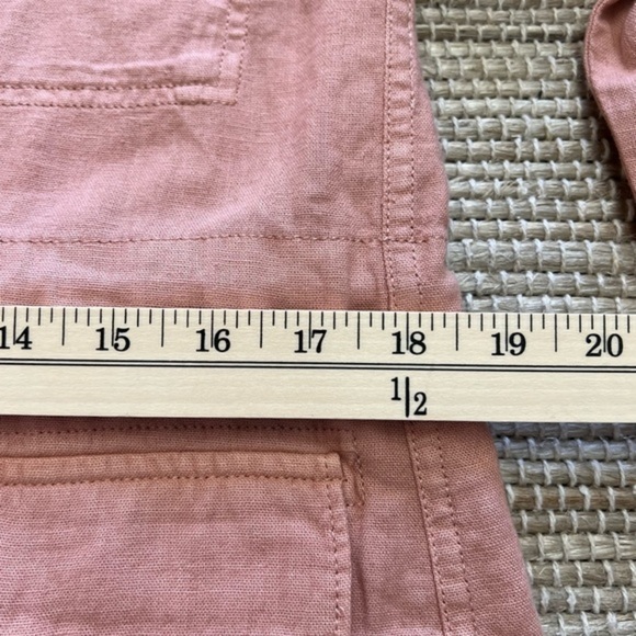 New Directions Dusty Apricot Pink Lightweight Linen  blend Jacket with 6 Pockets - Picture 4 of 16